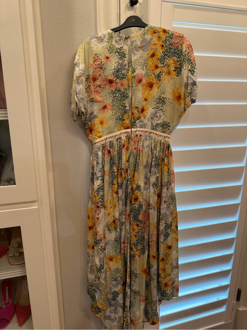 New Agua by Agua Bendita Aire Florecer Embroidered Maxi Dress - Yellow Floral. S - Picture 10 of 13